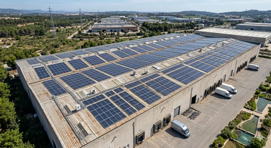 Instalación solar en nave industrial en Cartagena, Murcia